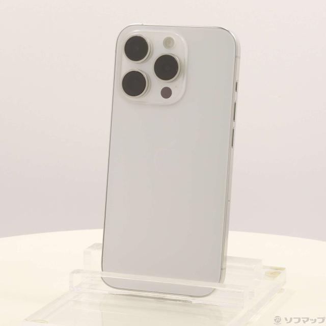 (中古)Apple iPhone15 Pro 256GB ホワイトチタニウム MTUD3J/A SIMフリー(377-ud)