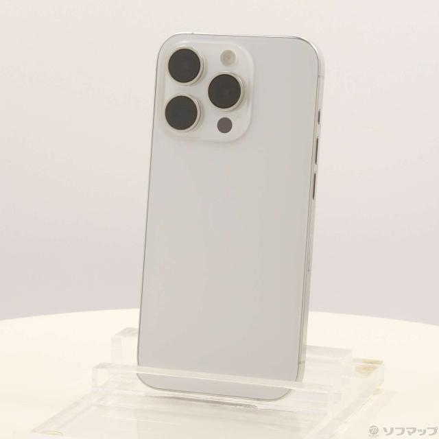 (中古)Apple iPhone15 Pro 256GB ホワイトチタニウム MTUD3J/A SIMフリー(377-ud)