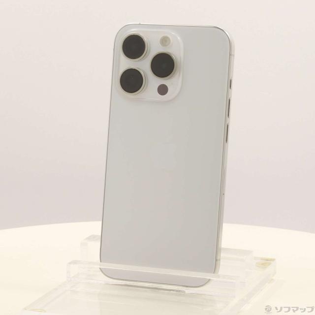 (中古)Apple iPhone15 Pro 256GB ホワイトチタニウム MTUD3J/A SIMフリー(377-ud)