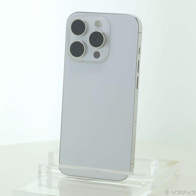 (中古)Apple iPhone15 Pro 256GB ホワイトチタニウム MTUD3J/A SIMフリー(258-ud)