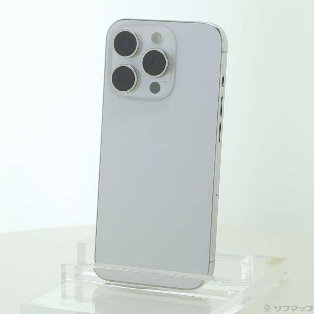 (中古)Apple iPhone15 Pro 256GB ホワイトチタニウム MTUD3J/A SIMフリー(198-ud)