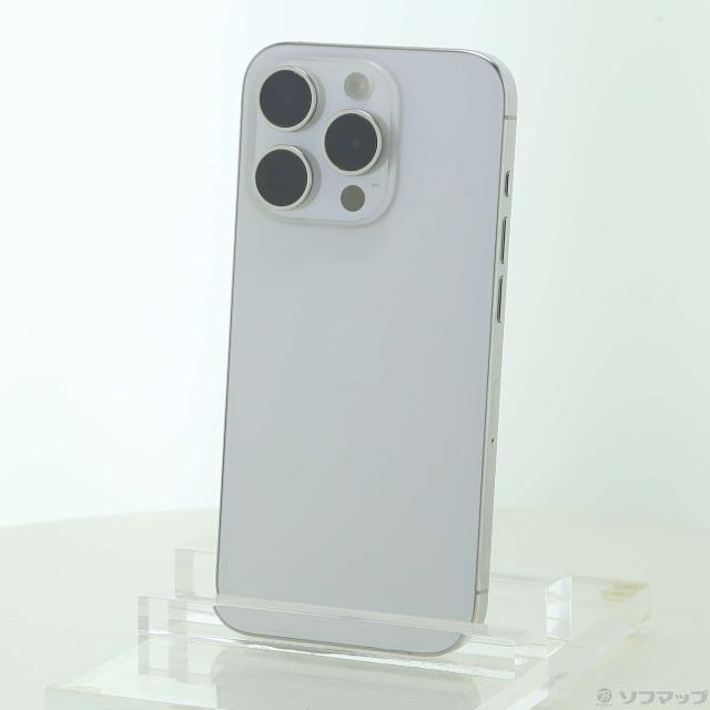 (中古)Apple iPhone15 Pro 256GB ホワイトチタニウム MTUD3J/A SIMフリー(276-ud)