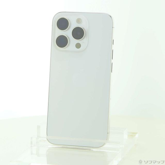 (中古)Apple iPhone15 Pro 256GB ホワイトチタニウム MTUD3J/A SIMフリー(196-ud)