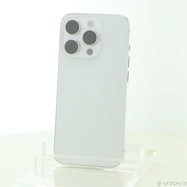 (中古)Apple iPhone15 Pro 256GB ホワイトチタニウム MTUD3J/A SIMフリー(348-ud)