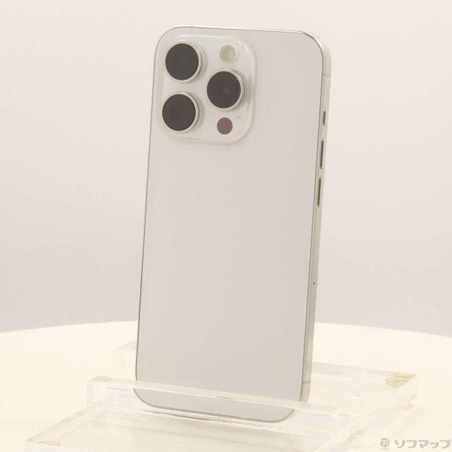 (中古)Apple iPhone15 Pro 256GB ホワイトチタニウム MTUD3J/A SIMフリー(262-ud)