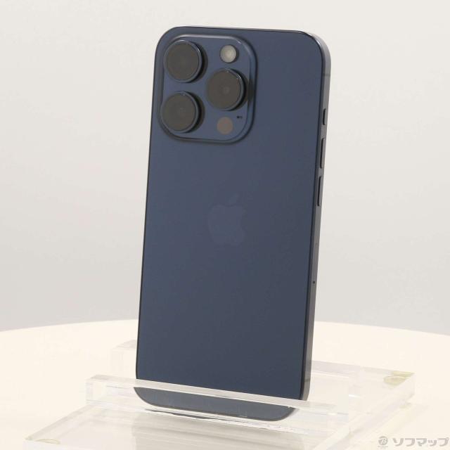 (中古)Apple iPhone15 Pro 256GB ブルーチタニウム MTUG3J/A SIMフリー(269-ud)