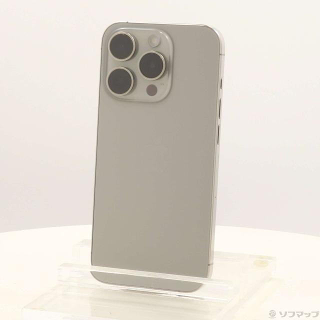 (中古)Apple iPhone15 Pro 256GB ナチュラルチタニウム MTUF3J/A SIMフリー(198-ud)