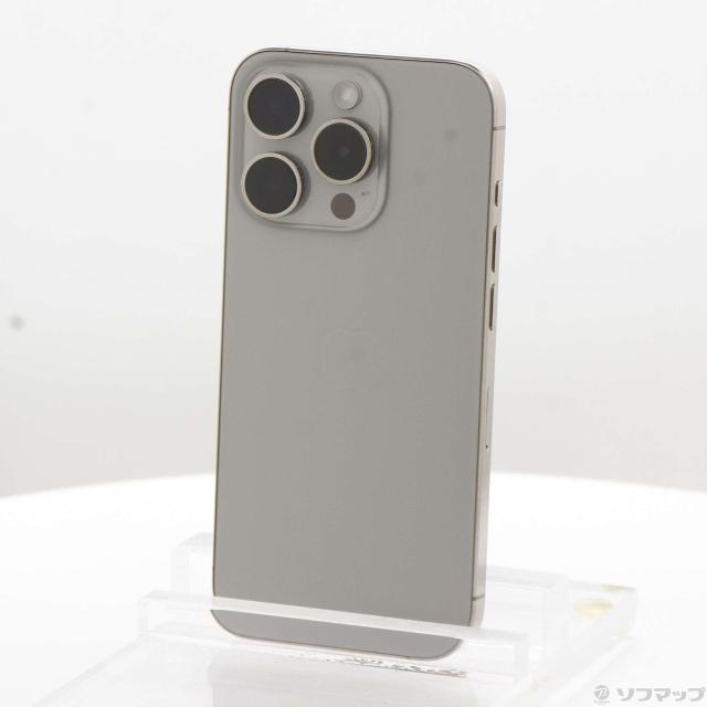 (中古)Apple iPhone15 Pro 256GB ナチュラルチタニウム MTUF3J/A SIMフリー(349-ud)