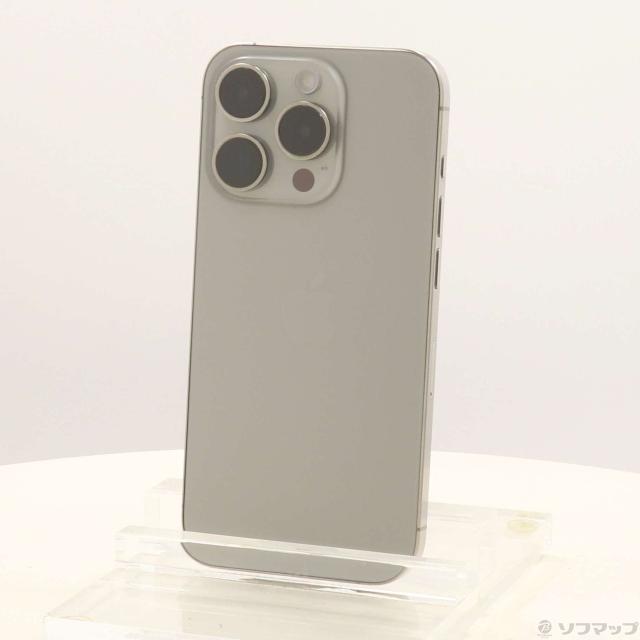 (中古)Apple iPhone15 Pro 256GB ナチュラルチタニウム MTUF3J/A SIMフリー(258-ud)