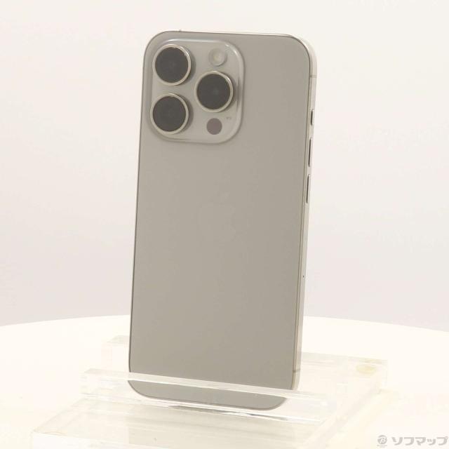 (中古)Apple iPhone15 Pro 256GB ナチュラルチタニウム MTUF3J/A SIMフリー(198-ud)