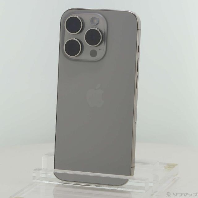 (中古)Apple iPhone15 Pro 256GB ナチュラルチタニウム MTUF3J/A SIMフリー(198-ud)
