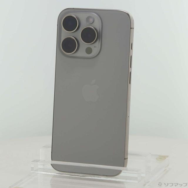 (中古)Apple iPhone15 Pro 256GB ナチュラルチタニウム MTUF3J/A SIMフリー(198-ud)