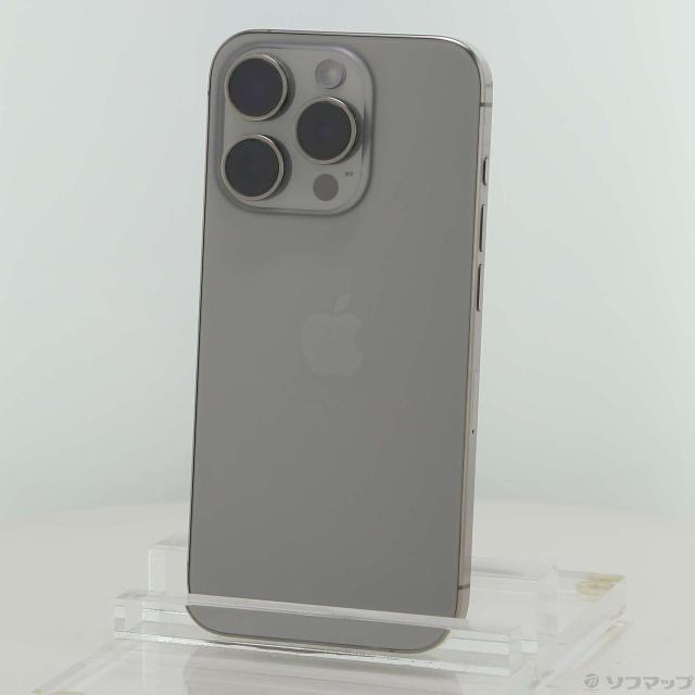 (中古)Apple iPhone15 Pro 256GB ナチュラルチタニウム MTUF3J/A SIMフリー(198-ud)