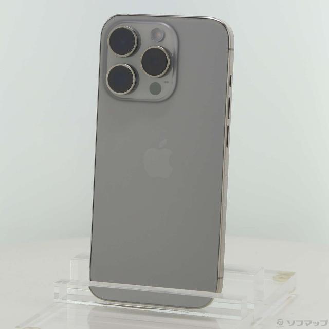 (中古)Apple iPhone15 Pro 256GB ナチュラルチタニウム MTUF3J/A SIMフリー(297-ud)