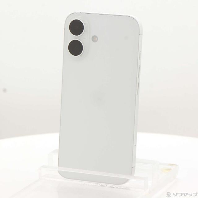 (中古)Apple iPhone16 128GB ホワイト MYDR3J/A SIMフリー(368-ud)