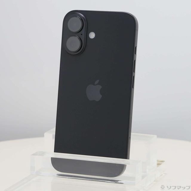 (中古)Apple iPhone16 256GB ブラック MYDW3J/A SIMフリー(377-ud)