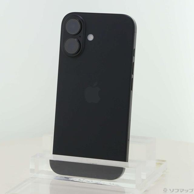 (中古)Apple iPhone16 256GB ブラック MYDW3J/A SIMフリー(377-ud)