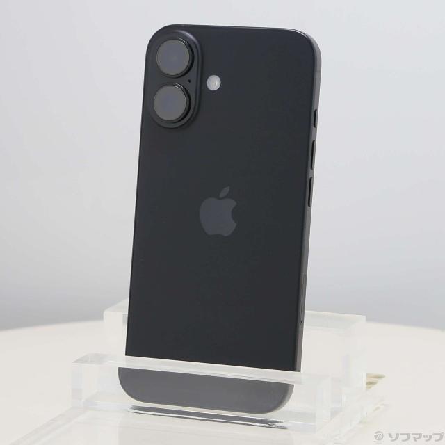 (中古)Apple iPhone16 256GB ブラック MYDW3J/A SIMフリー(377-ud)