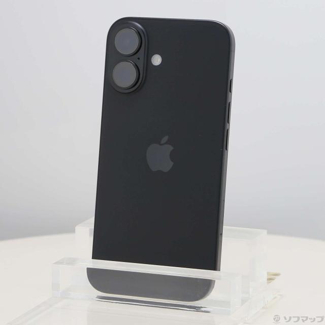 (中古)Apple iPhone16 256GB ブラック MYDW3J/A SIMフリー(377-ud)