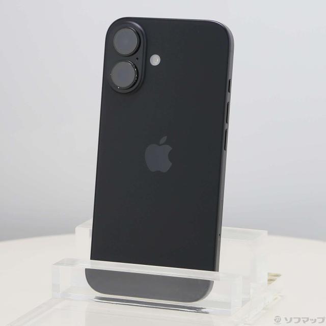 (中古)Apple iPhone16 256GB ブラック MYDW3J/A SIMフリー(377-ud)