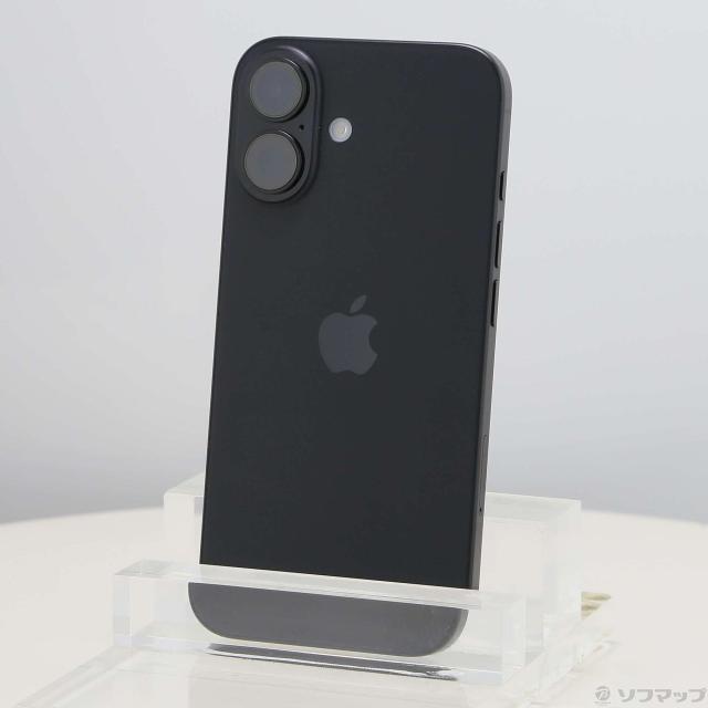 (中古)Apple iPhone16 256GB ブラック MYDW3J/A SIMフリー(377-ud)