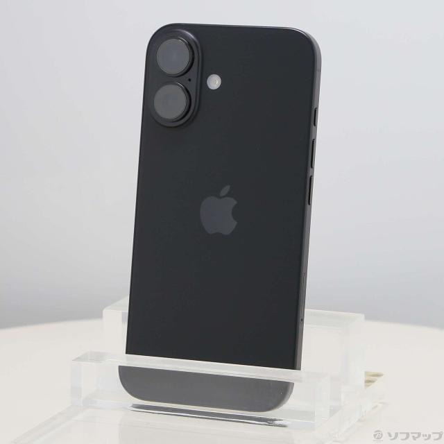 (中古)Apple iPhone16 256GB ブラック MYDW3J/A SIMフリー(377-ud)