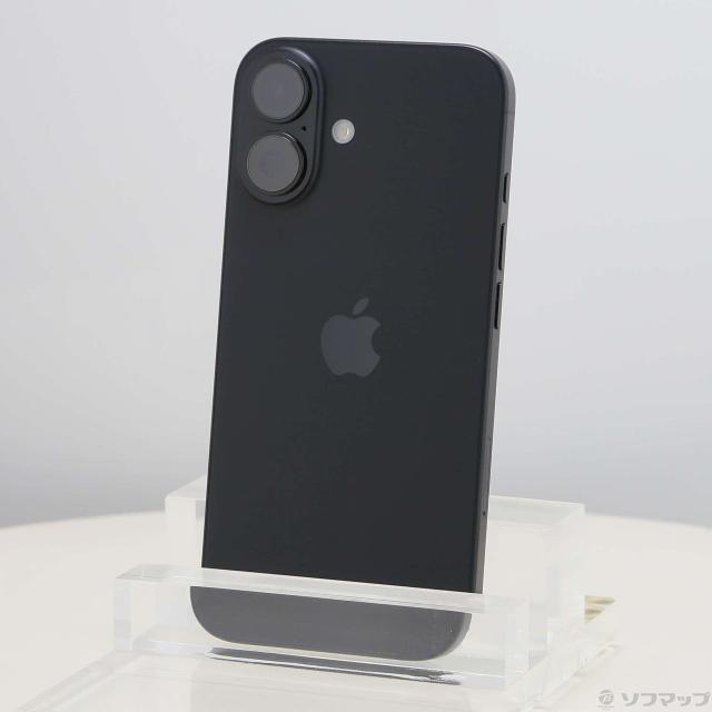 (中古)Apple iPhone16 256GB ブラック MYDW3J/A SIMフリー(377-ud)