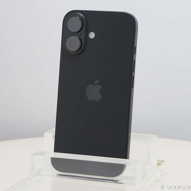 (中古)Apple iPhone16 256GB ブラック MYDW3J/A SIMフリー(377-ud)
