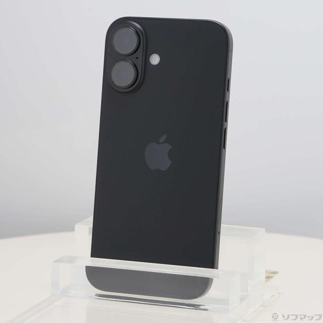 (中古)Apple iPhone16 256GB ブラック MYDW3J/A SIMフリー(377-ud)