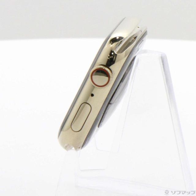 (中古)Apple Apple Watch Series 7 GPS + Cellular 45mm ゴールドステンレススチールケース バンド無し(344-ud)_1