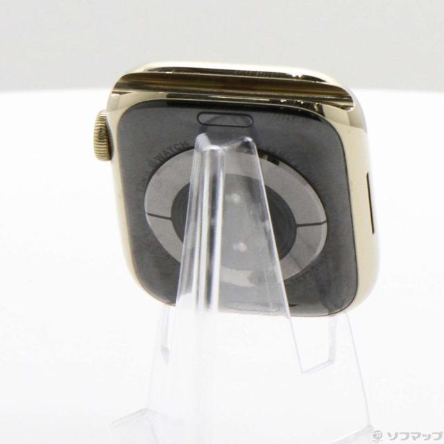 (中古)Apple Apple Watch Series 7 GPS + Cellular 45mm ゴールドステンレススチールケース バンド無し(344-ud)_2