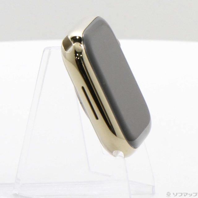 (中古)Apple Apple Watch Series 7 GPS + Cellular 45mm ゴールドステンレススチールケース バンド無し(344-ud)_3