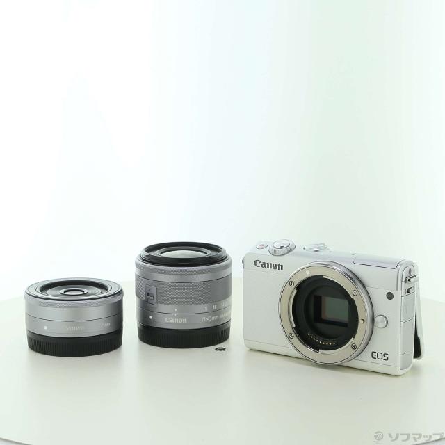 中古)Canon EOS M100 ホワイト ダブルレンズキット(297-ud)【公式通販】