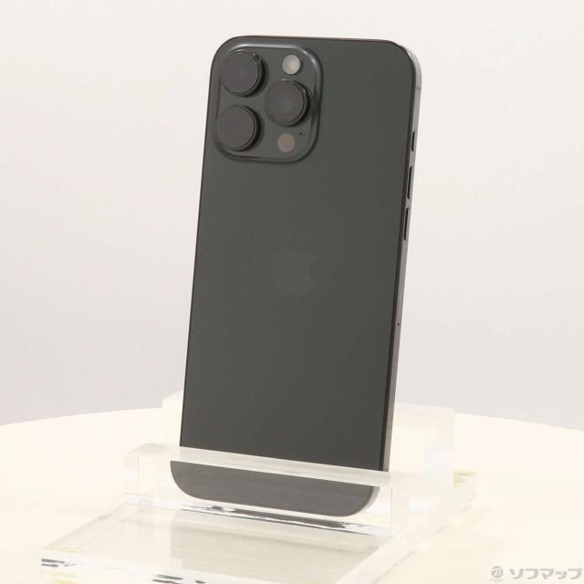 (中古)Apple iPhone16 Pro Max 256GB ブラックチタニウム MYWG3J/A SIMフリー(371-ud)