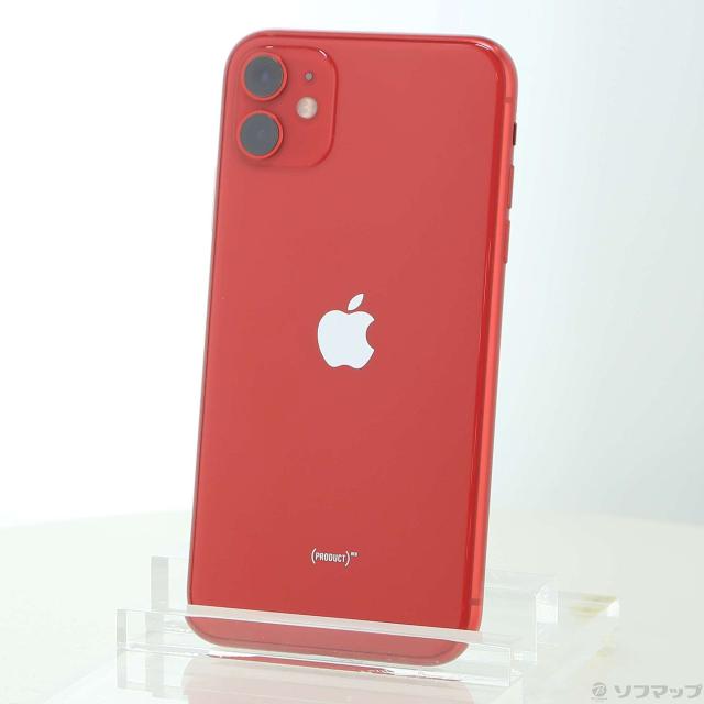 (中古)Apple iPhone11 64GB 生産物赤いこと MWLV2J/A SIM無償性(247-ud)