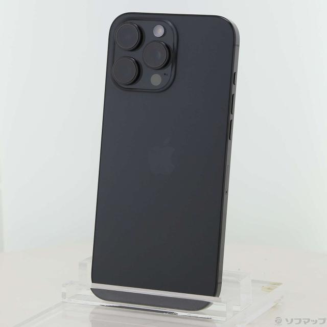 (中古)Apple iPhone16 Pro Max 256GB ブラックチタニウム FYWG3J/A SIMフリー(371-ud)