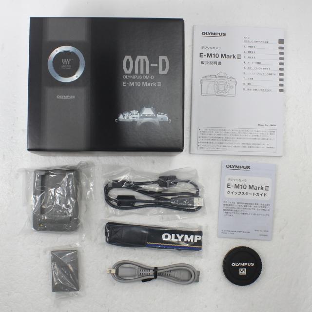 (中古)OLYMPUS OM-D E-M10 Mark III 上半身 しろがね色(352-ud)