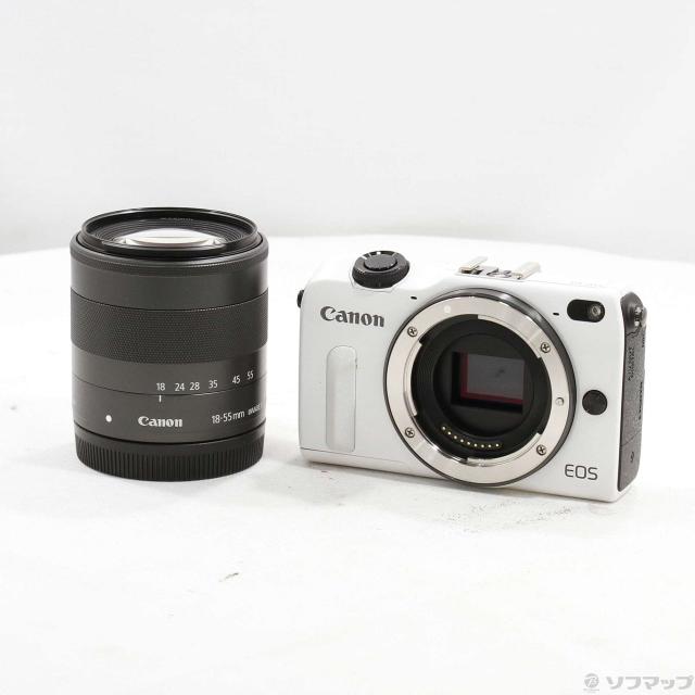 (中古)Canon EOS M2 18-55レンズキット ホワイト(262-ud)