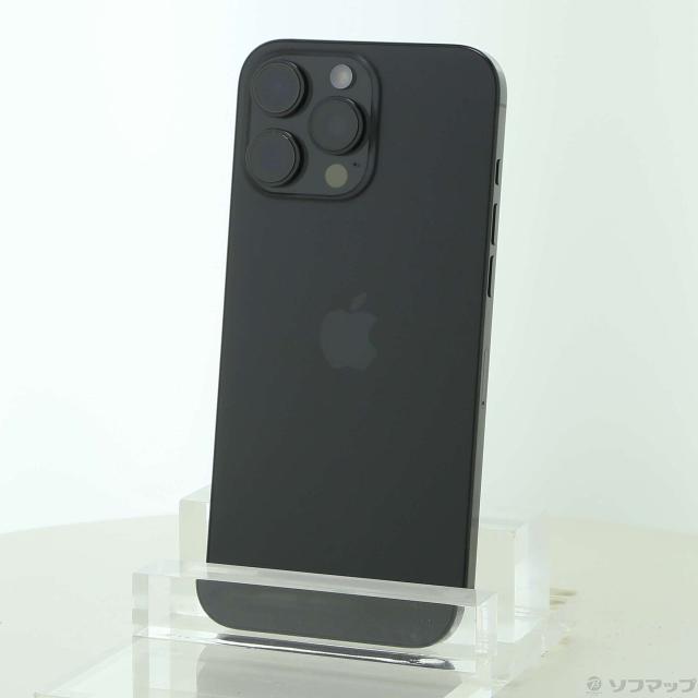 (中古)Apple iPhone16 Pro Max 256GB ブラックチタニウム MYWG3J/A SIMフリー(262-ud)