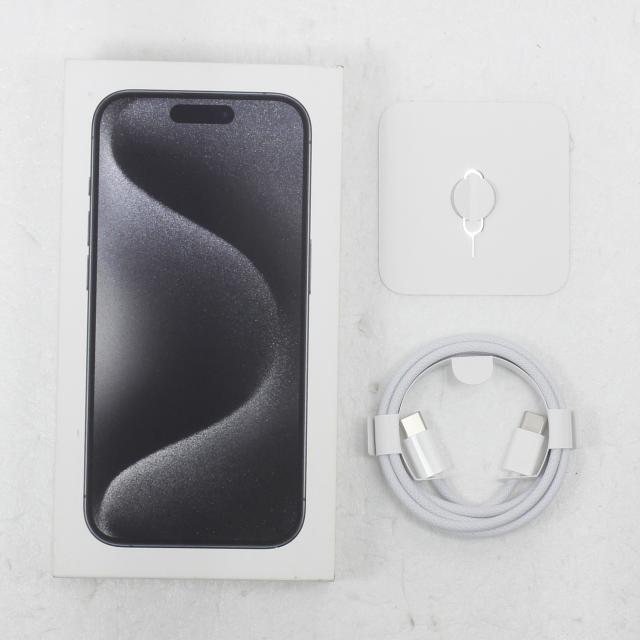 (中古)Apple iPhone15 Pro 128GB ブラックチタニウム MTU73J/A SIMフリー(262-ud)_4