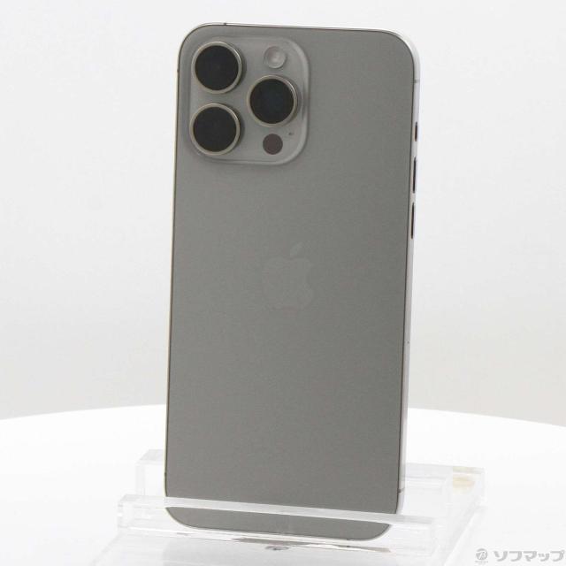 (中古)Apple iPhone15 Pro Max 256GB ナチュラルチタニウム MU6R3J/A SIMフリー(349-ud)
