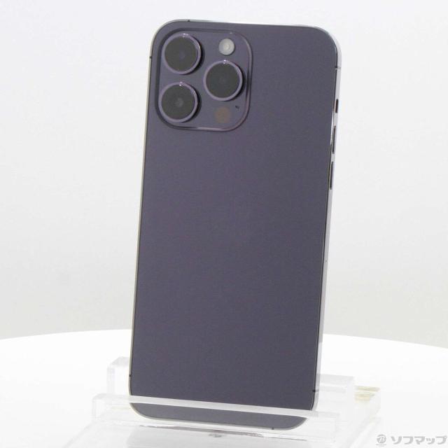 (中古)Apple iPhone14 Pro Max 512GB ディープパープル NQ9J3J/A SIMフリー(305-ud)