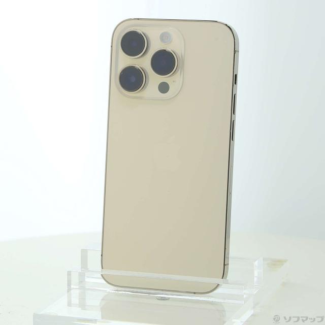 (中古)Apple iPhone14 Pro 256GB ゴールド MQ173J/A SIMフリー(368-ud)