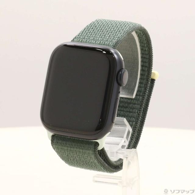 (中古)Apple Apple Watch Series 9 GPS 41mm ミッドナイトアルミニウムケース サイプレススポーツループ(348-ud)