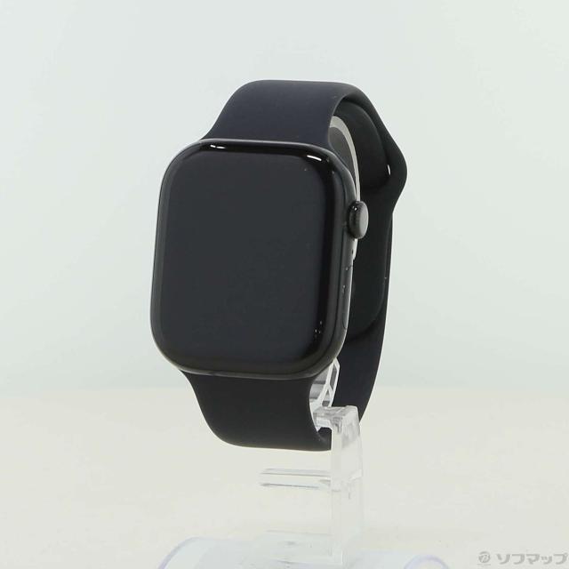 (中古)Apple Apple Watch Series 10 GPS 46mm ジェットブラックアルミニウムケース ブラックスポーツバンド(262-ud)