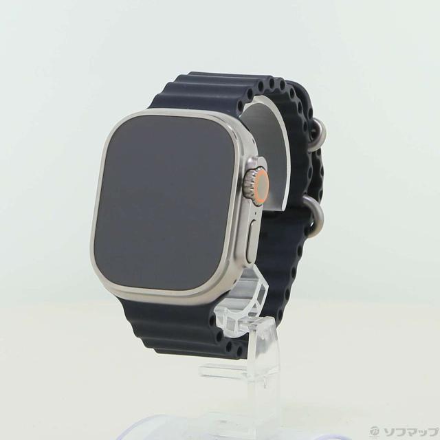 (中古)Apple Apple Watch Ultra GPS + Cellular 49mm チタニウムケース ミッドナイトオーシャンバンド(262-ud)