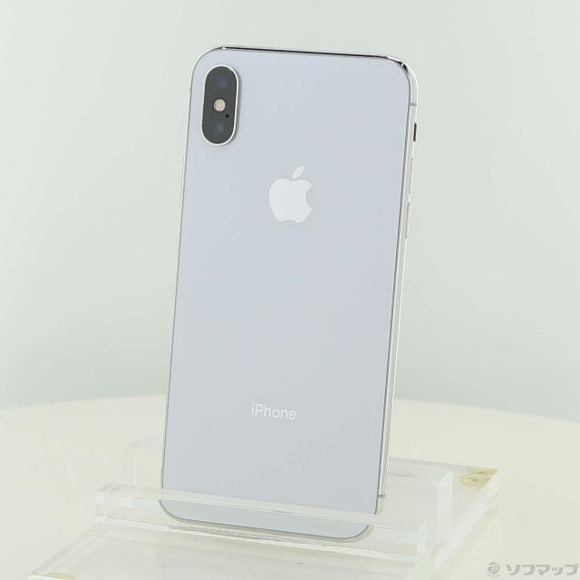(中古)Apple iPhoneX 64GB シルバー MQAY2J/A SIMフリー(247-ud)