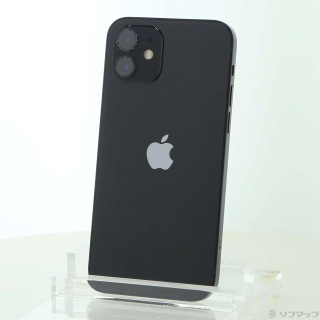 (中古)Apple iPhone12 64GB ブラック MGHN3J/A SIMフリー(348-ud)