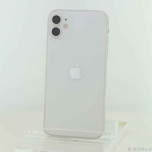 (中古)Apple iPhone11 64GB 白いこと MWLU2J/A SIM無償性(198-ud)