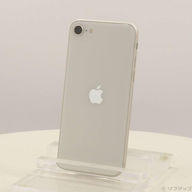 (中古)Apple iPhone SE 第3世代 64GB スターライト MMYD3J/A SIMフリー(276-ud)